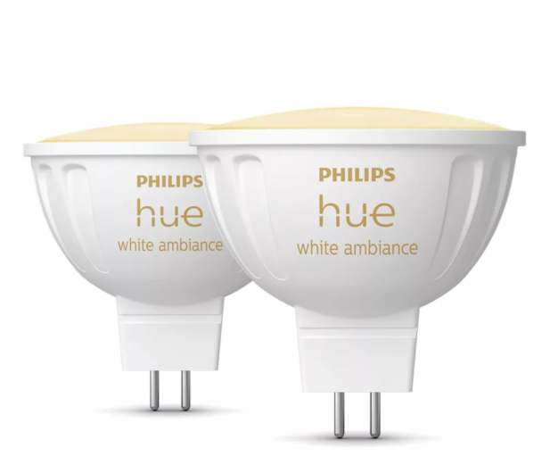 Philips Hue White ambiance Żarówka MR16 GU5.3 400 lm 2 szt. 8719514491588 - 1271552 - zdjęcie